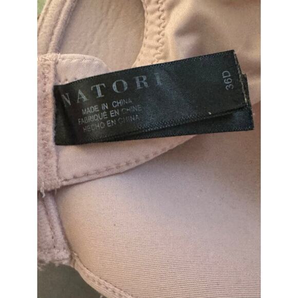 Natori Bra Womens 36D Underwire Rose Dream Custom Coverage Lace Strap Pink Pearl - Picture 8 of 8